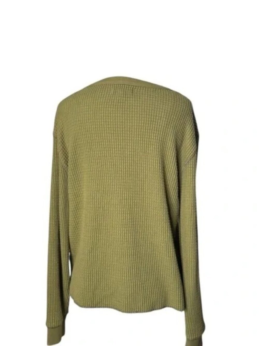 MADEWELL Waffle Split Neck Crop T-shirt In Vintage Moss Sz M - Picture 5 of 7